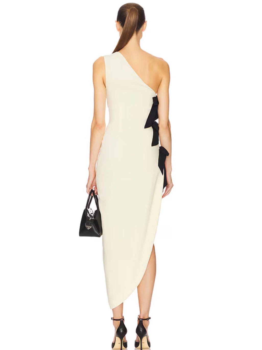 Helsa The Seline Dress With Bows In Yellow & Black — image 4 of 8